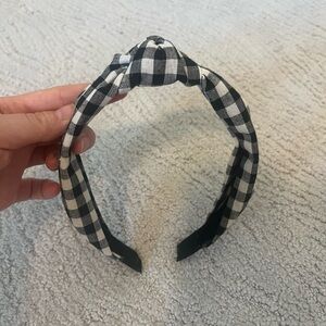 Black and White Gingham Headband